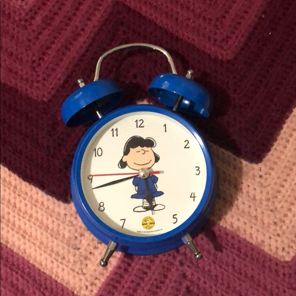 Blue Charlie Brown Clock